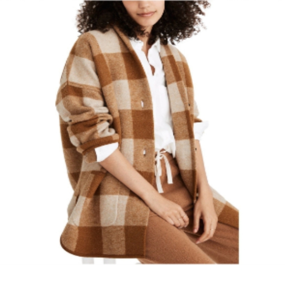 NWOT Madewell Buffalo Check Sweater Jacket✨